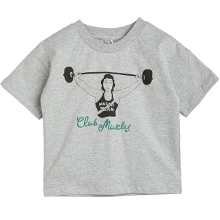 Mini Rodini T-Shirt Grijs Club Muscles