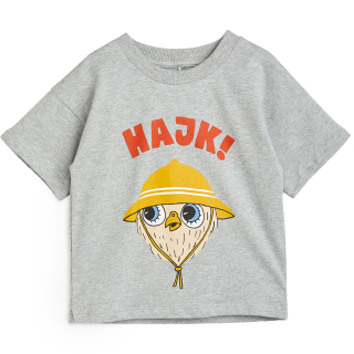 Mini Rodini T-Shirt Grijs Hajk Print
