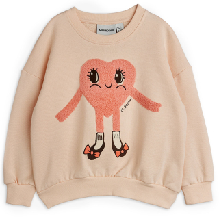 Mini Rodini Sweater Roze Hartjes Met Schoentjes