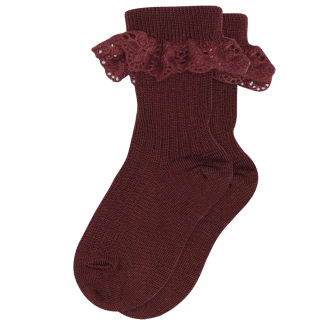 MP Denmark Sok Rood Kant Wol Lea 59045-1451 Wine Red