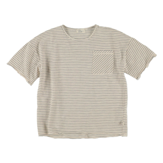 My Little Cozmo T-shirt Creme/Blauw Strepenprint