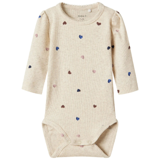 Name It Romper Creme Hartjes Peyote Melange