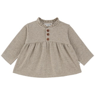 One More In The Family blouse Puglia beige canapa met knoopjes
