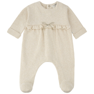One More In The Family Cardenac ecru baby boxpak met ruffle en strikje