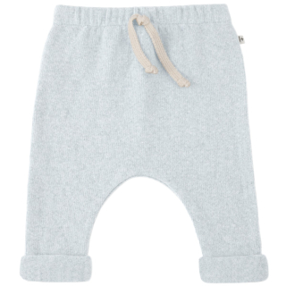 One More In The Family baby legging blauw ciel omgeslagen boorden