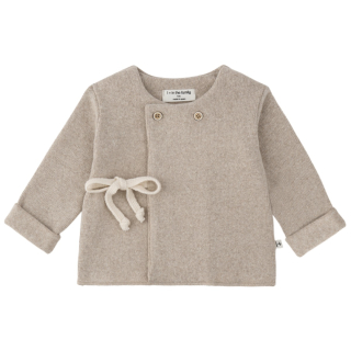 One More In The Family overslag longsleeve Pessac beige baby shirt