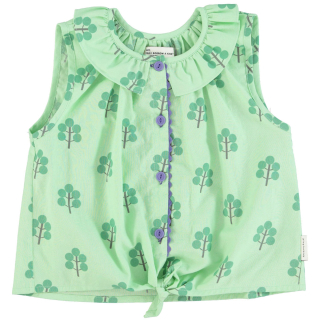 Piupiuchick Blouse Groen Bomenprint