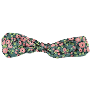 Piupiuchick haarband groen bloemen met strik en multicolor bloemenprint