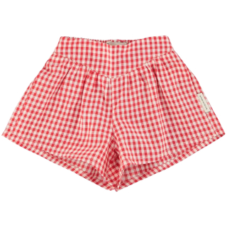 Piupiuchick Korte Broek Rood/Creme Ruiten