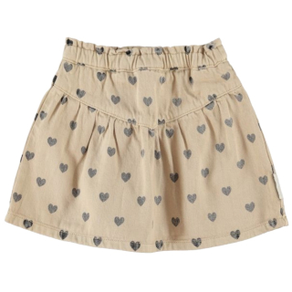 Piupiuchick rok beige met hartjes