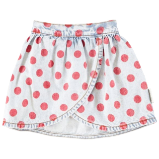 Piupiuchick rok blauw met rode stippen