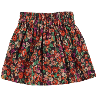 Piupiuchick Rok Rood/Paars/Creme Bloemen