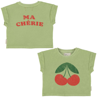 Piupiuchick T-shirt Groen Kers Ma Chérie 