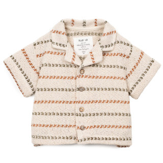 Play Up blouse beige/bruin strepenprint baby