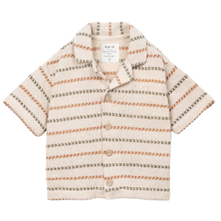 Play Up blouse beige/bruin strepenprint