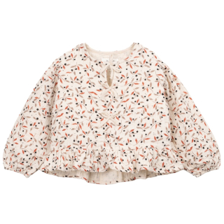 Play Up Blouse Blaadjes Ruches Creme