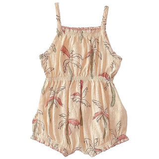 Play Up Jumpsuit Beige Palmboomprint