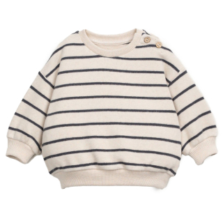 Play Up Sweater Creme/Grijs Strepen Grafite Baby