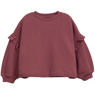 Play Up Sweater Paars Ruffle Amora