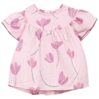 Play Up t-shirt roze bloemen baby