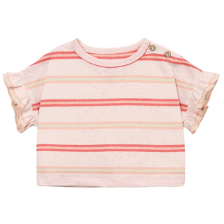 Play Up t-shirt roze strepen baby