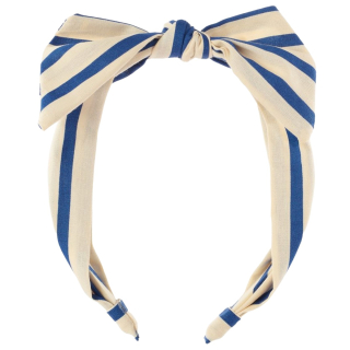 Rockahula haarband blauw strepen met strik