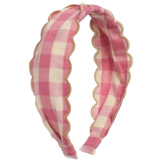 Rockahula haarband roze geruit