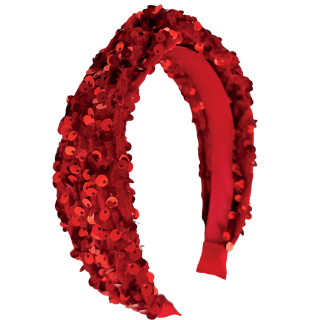 Rockahula Haarband Rood Pailletten