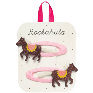 Rockahula Haarclip Country Pony Roze Bruin Set van 2