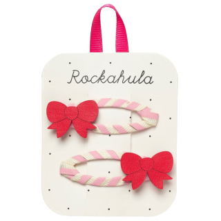 Rockahula Haarclip Cutesy Bow Roze Rood Set van 2