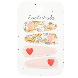Rockahula Haarclip Hartjes Roze/Rood 4 Stuks