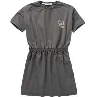 Sproet & Sprout jurk zwart met Ciao print voor kinderen