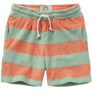 Sproet & Sprout korte broek groen oranje strepen badstof