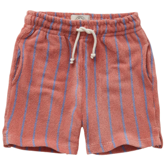 Sproet & Sprout korte broek rood met blauwe strepen badstof