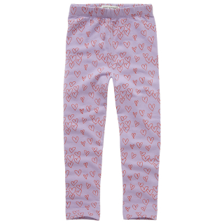 Sproet & Sprout Legging Paars/Rood Hartjes