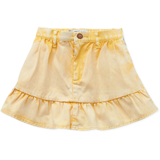Gele Sproet & Sprout rok met speelse ruffle zoom en zachte wassing van lichtgewicht katoen.