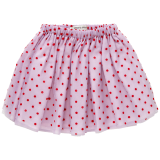 Sproet & Sprout Rok Paars/Rood Rondjes Tule