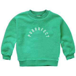 Sproet & Sprout Sweater Groen Purrrfect Badstof