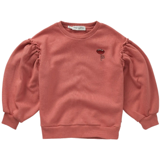 Sproet & Sprout Sweater met Bloem en Pofmouwen Roze