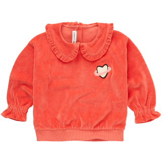 Sproet & Sprout Sweater Rood Kraag Velvet