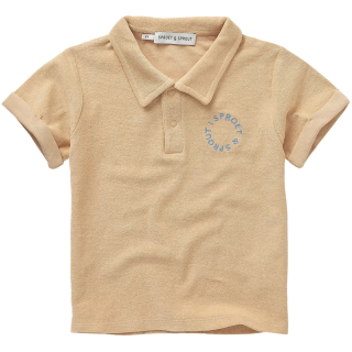 Sproet & Sprout polo T-shirt beige badstof met korte mouwen