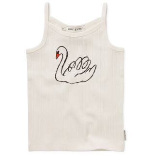 Creme kinder top van Sproet & Sprout met ribstructuur