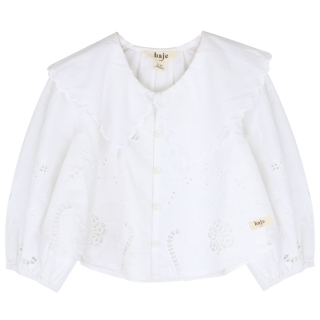 Baje Studio blouse Merle white broderie detail
