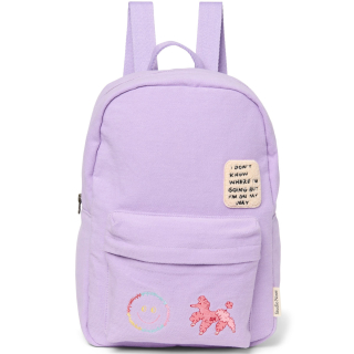 Studio Noos Rugzak Canvas Paars Dog Patches Midi