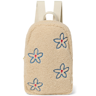 Studio Noos Rugzak Teddy Beige Bloemen Mini
