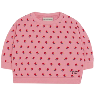 The Campamento Sweater Bloemen Roze Baby