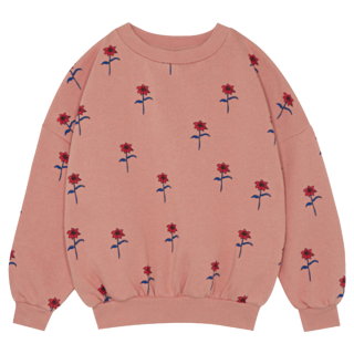 The Campamento Sweater Roze Bloemen Rood/Blauw