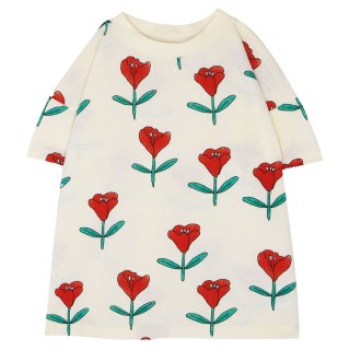 The Campamento T-shirt Wit Tulpenprint