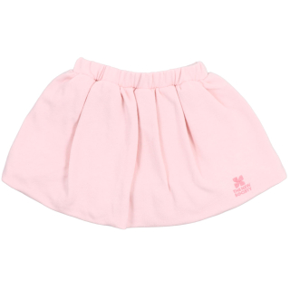 Lichtroze meisjesrok van The New Society met ballonvorm en elastische tailleband, effen roze design met zachte stof