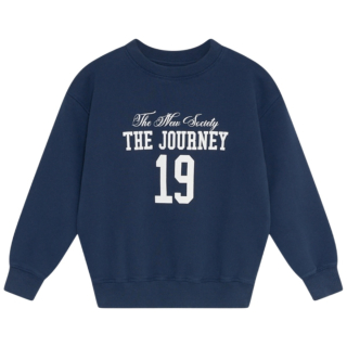 The New Society Eris Sweatshirt Black Iris blauwe sweater voor meisjes van katoen